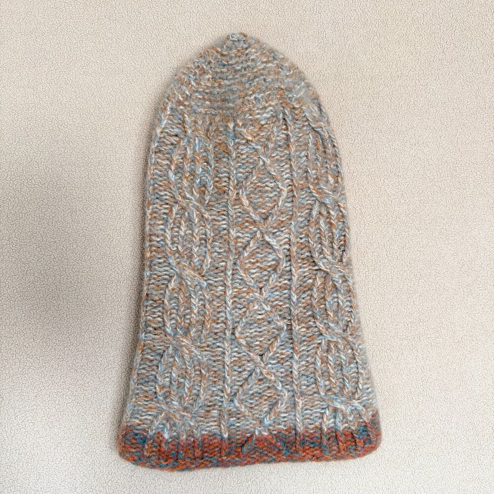 Lainey Keogh 100% Cashmere Cable Knit Beanie Hat Made in Ireland